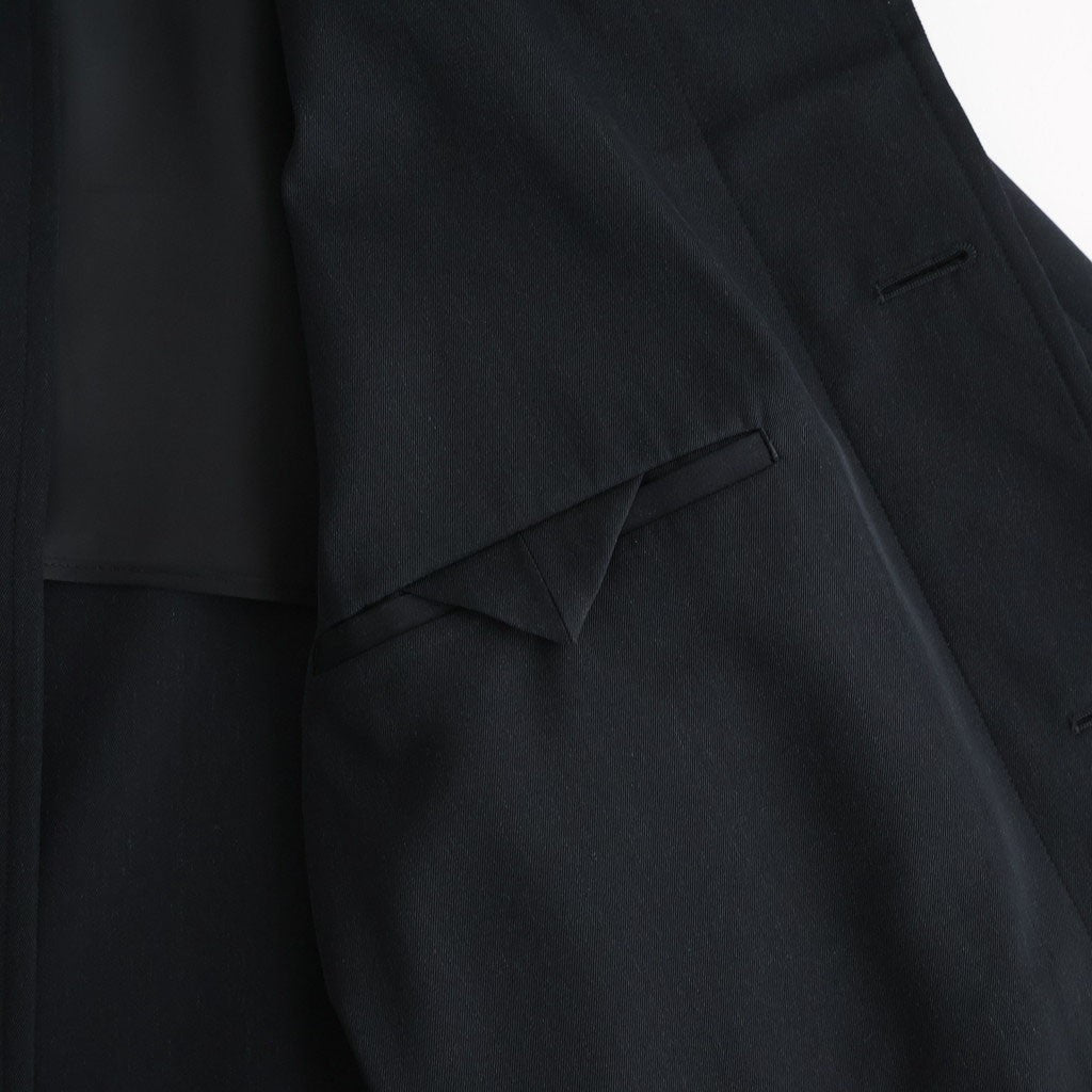 LIGHT WOOL MAX GABARDINE COAT #TOP BLACK [A26SC06MG] - ciacura