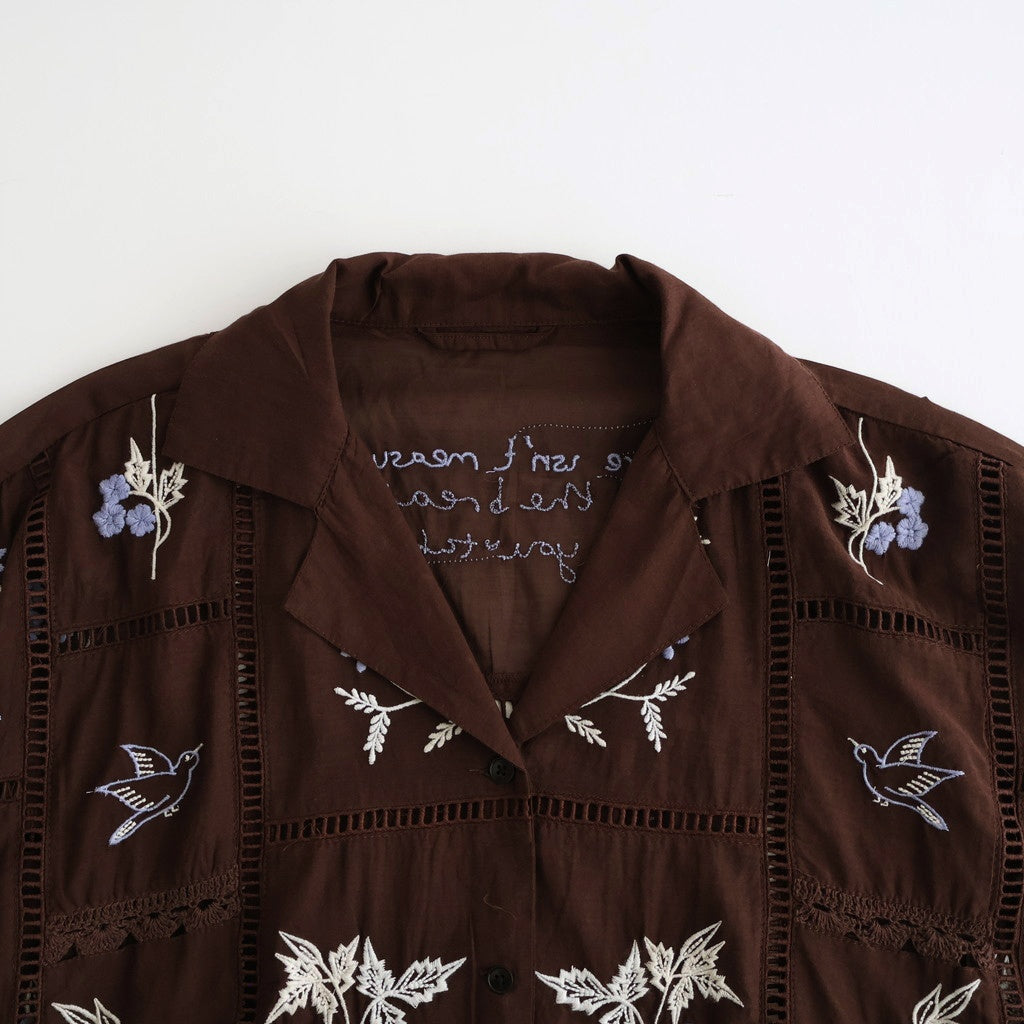 Embroidery Patchwork Shirts #BUG [12610428]