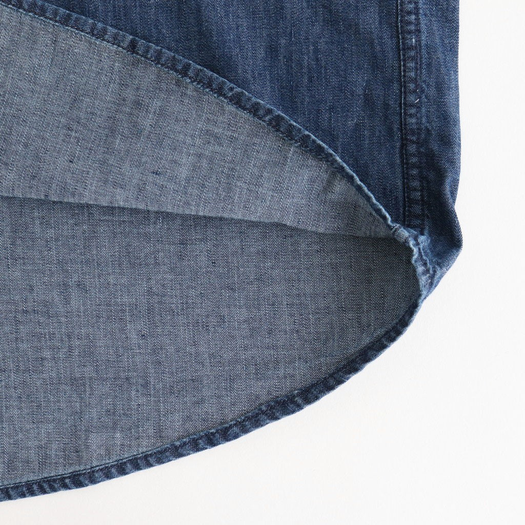 BIG DENIM SHIRT #INDIGO [Q25A-P050]