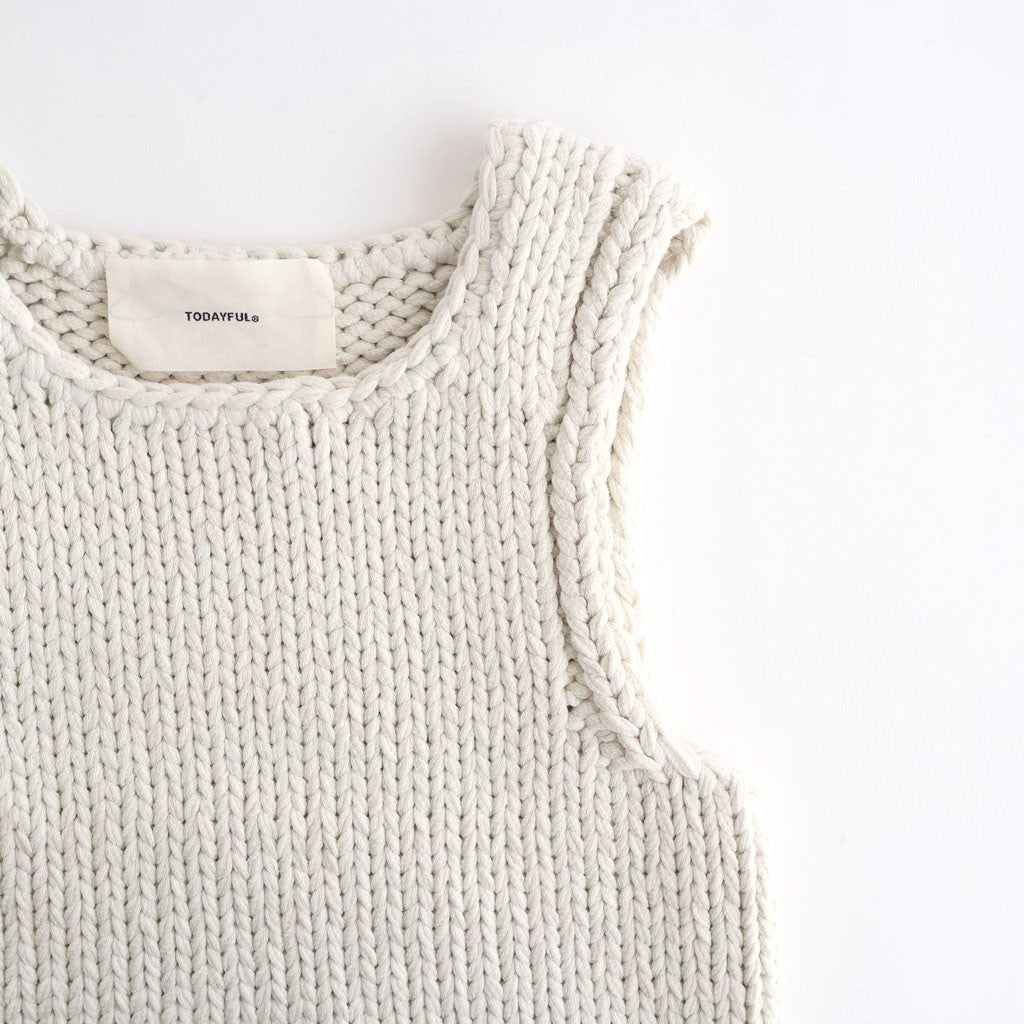Hand Knit Vest #O/WHT [12610512] - ciacura 三重県四日市市の