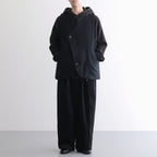 ヴィンテージNYラウンドカットパデッドベスト #BLACK X BLACK [D225-V401-V]