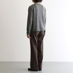 LIGHT WOOL MAX GABARDINE SLACKS #DARK BROWN [A26AP05MG]