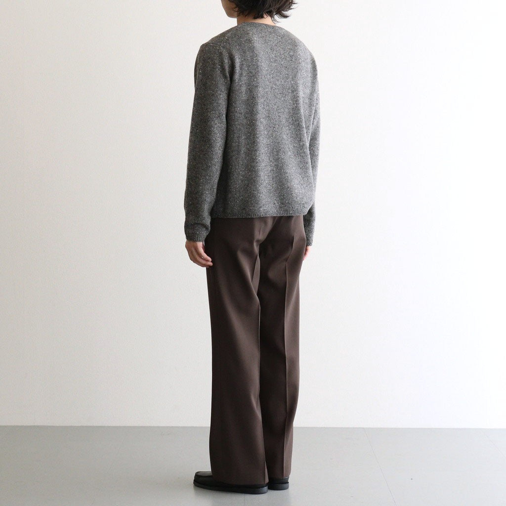 LIGHT WOOL MAX GABARDINE SLACKS #DARK BROWN [A26AP05MG]