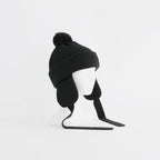 WOOL STANDARD KNIT - 梵天/耳付き #BLACK [NO.28254]