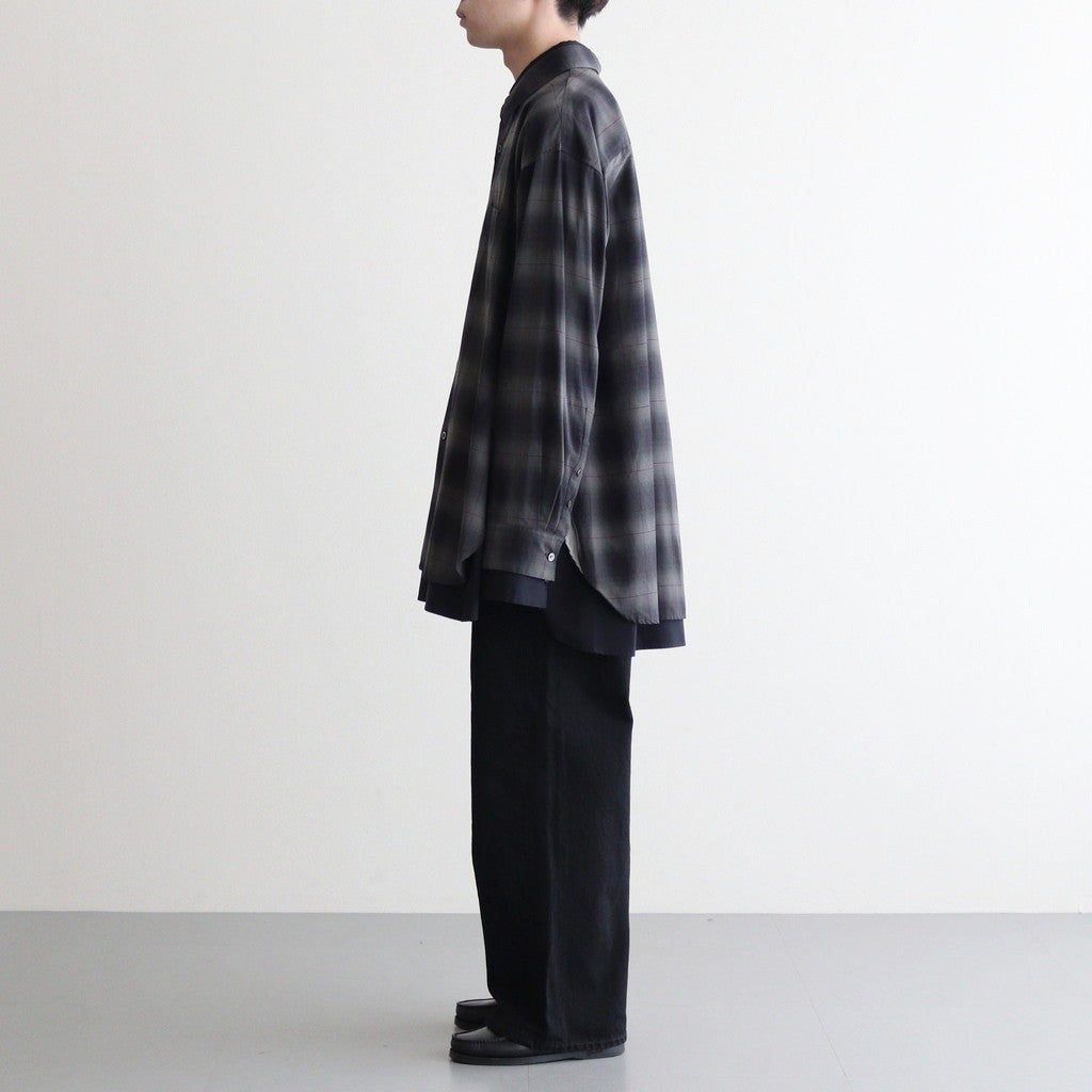 OVERSIZED LAYERED SHIRT #NAVY CHECK [ST.547-2]