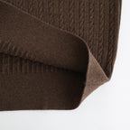 SUPER FINE WOOL ARAN KNIT P/O #BROWN [A25AP02WA]