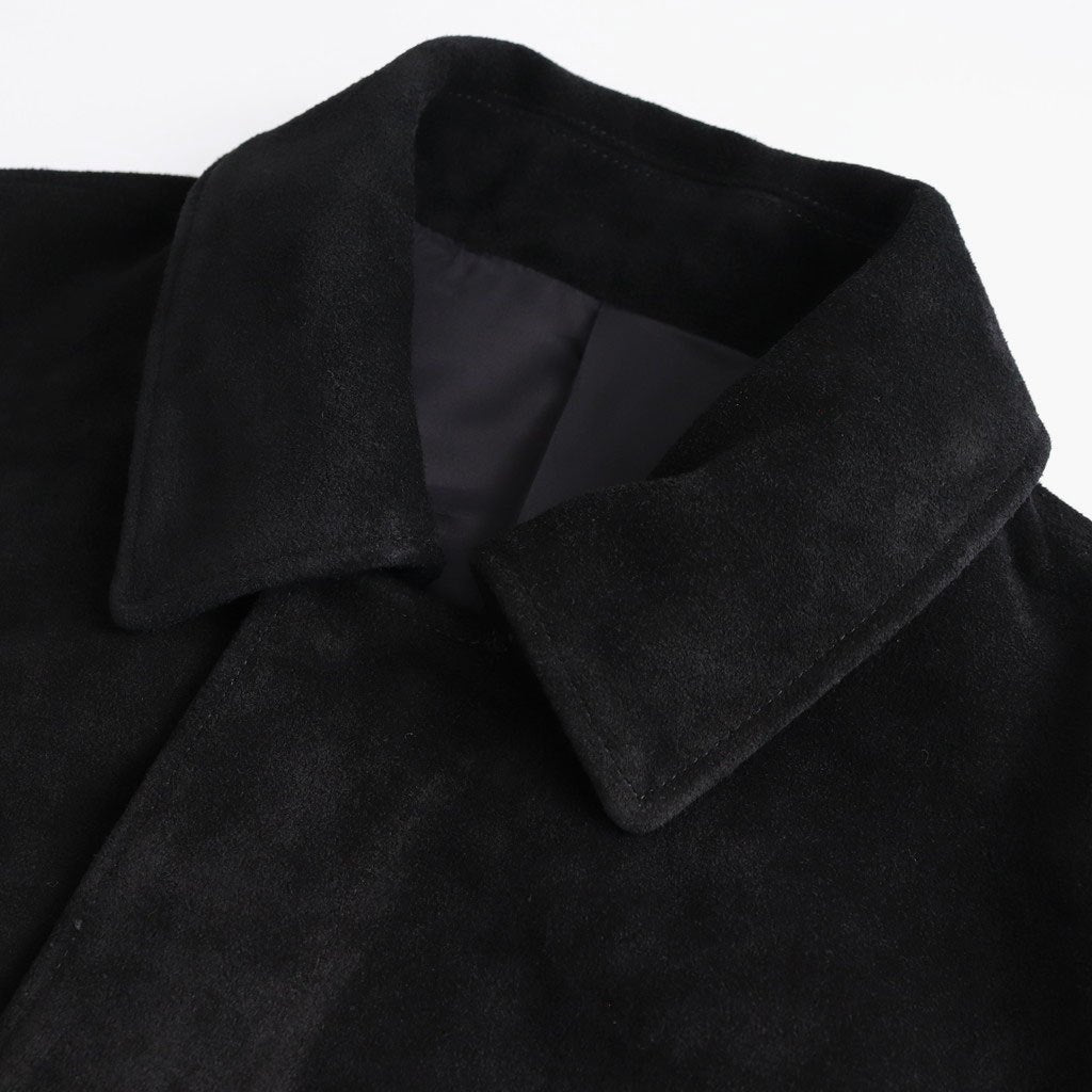 COW SUEDE ZIP SHORT JACKET #BLACK [ST.1217]