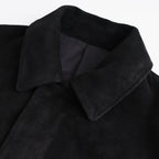 COW SUEDE ZIP SHORT JACKET #BLACK [ST.1217]