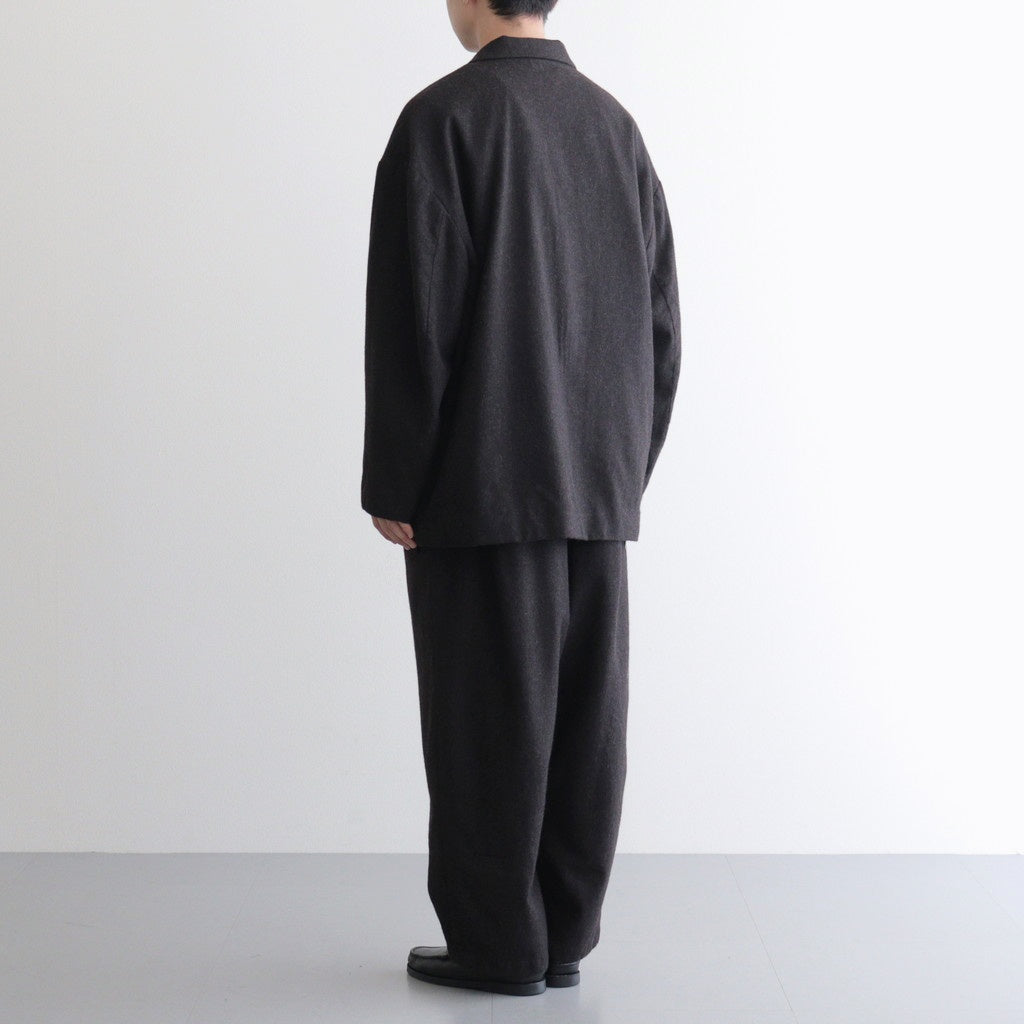 縮絨ウール2WAYカラーJK #DARK BROWN [D225-J332]