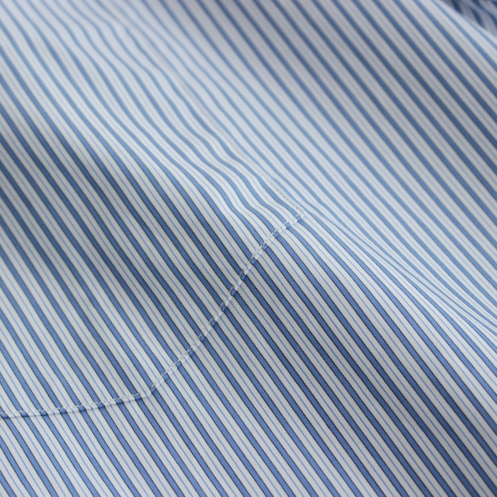 綿ストライプ L/S シャツ #NAVY×SAX×WHITE [HO-B007-051]