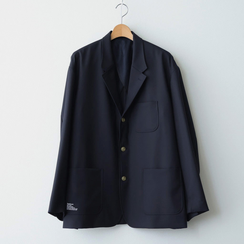WOOL SERGE COLLEGE BLAZER #NAVY [FSC261-10212]