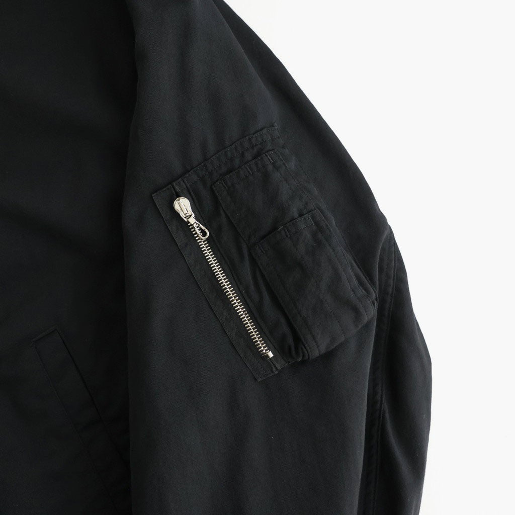 Fulled Wool Twill Flight Jacket #BLACK [GU263-30411]