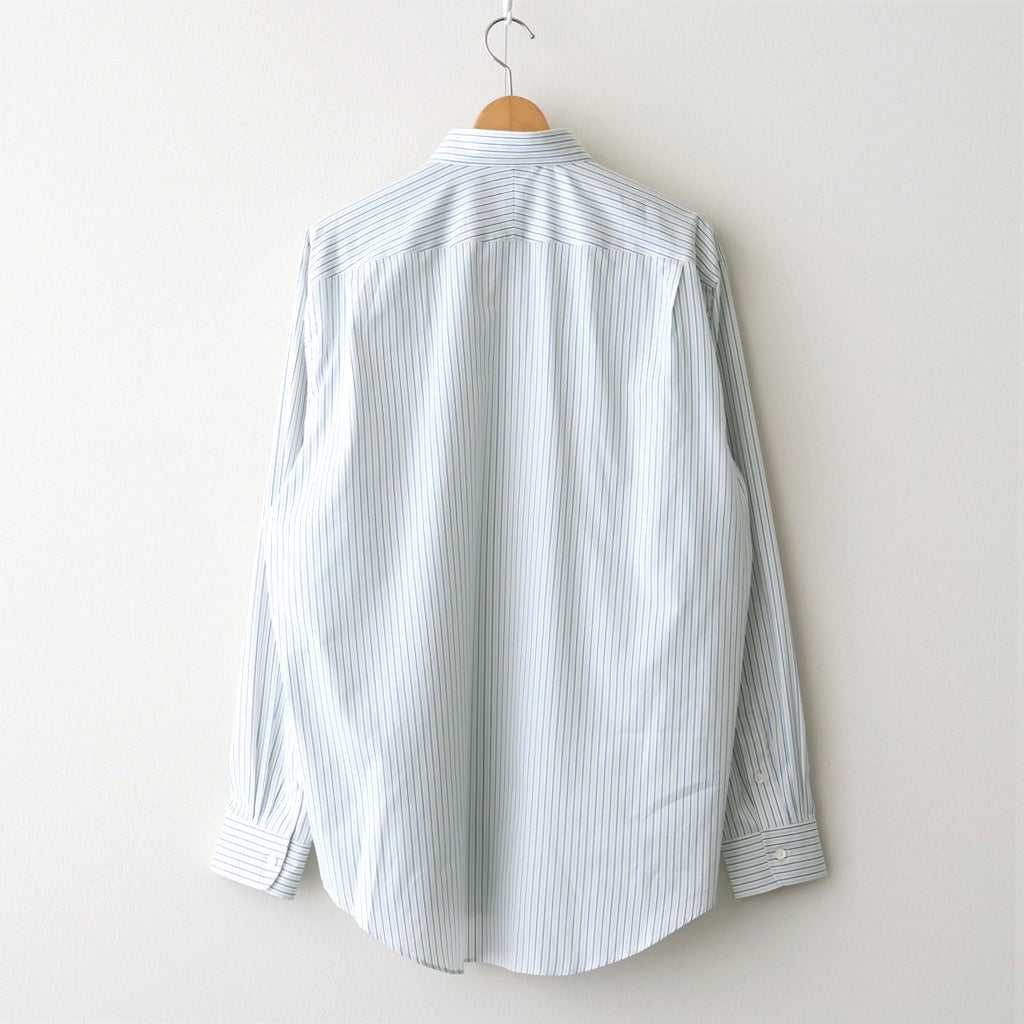 COTTON SILK STRIPE SHIRT #WHITE STRIPE [A25AS01CS]