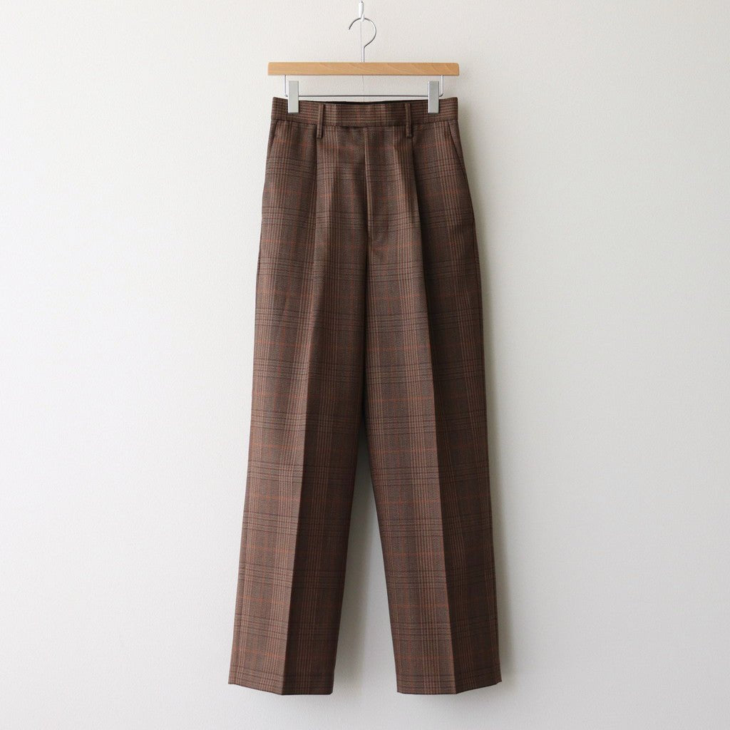 BLUEFACED WOOL CHECK SLACKS #BROWN CHECK [A24AP04CB]