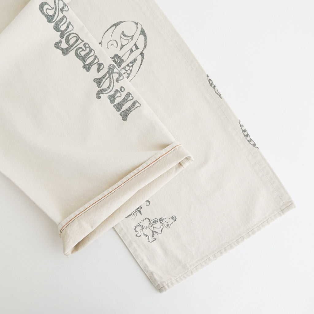 TATTOO FLASH PRINT MODERN DENIM WIDE CUT #ECRU [26440414]