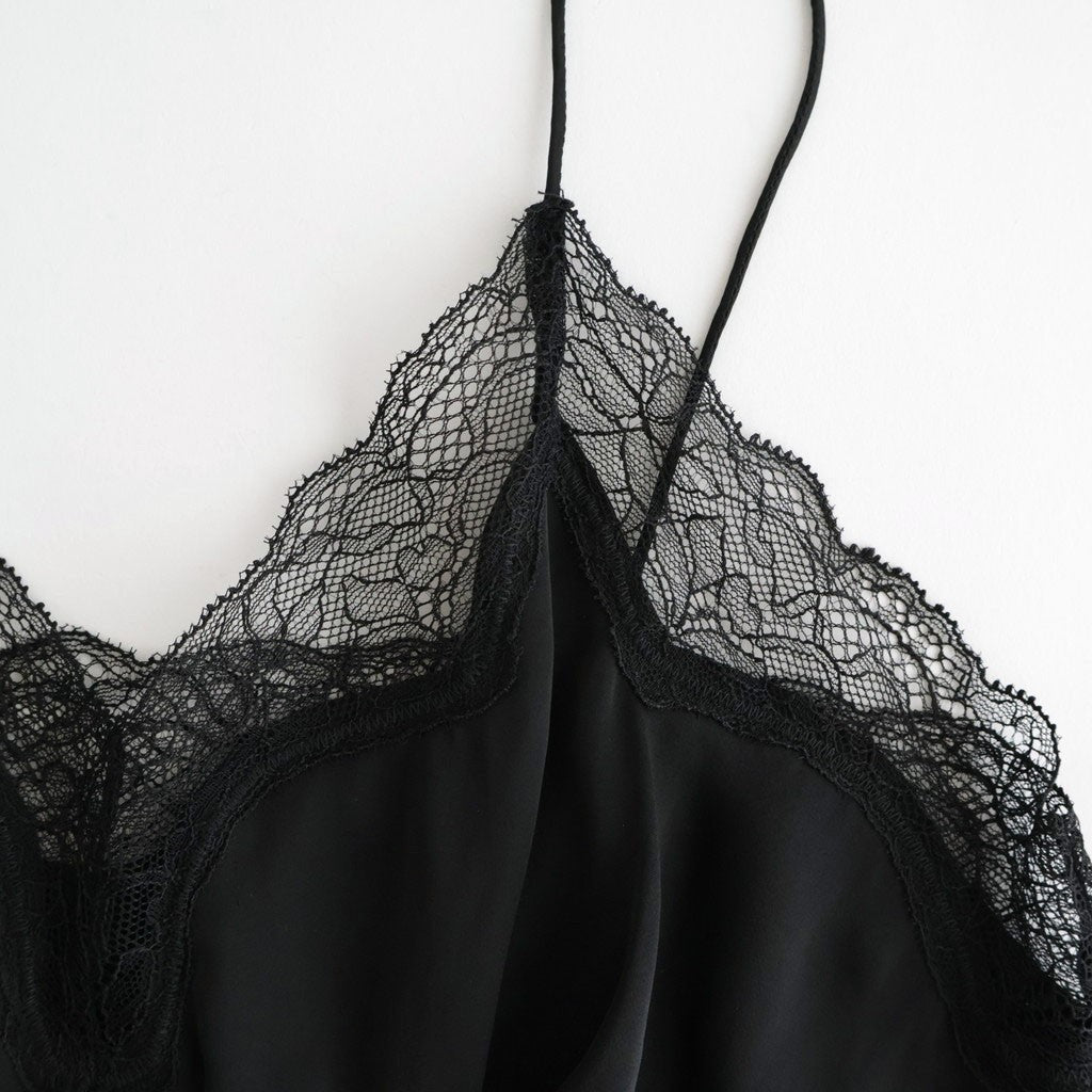 Satin Lace Dress #BLK [12610317]