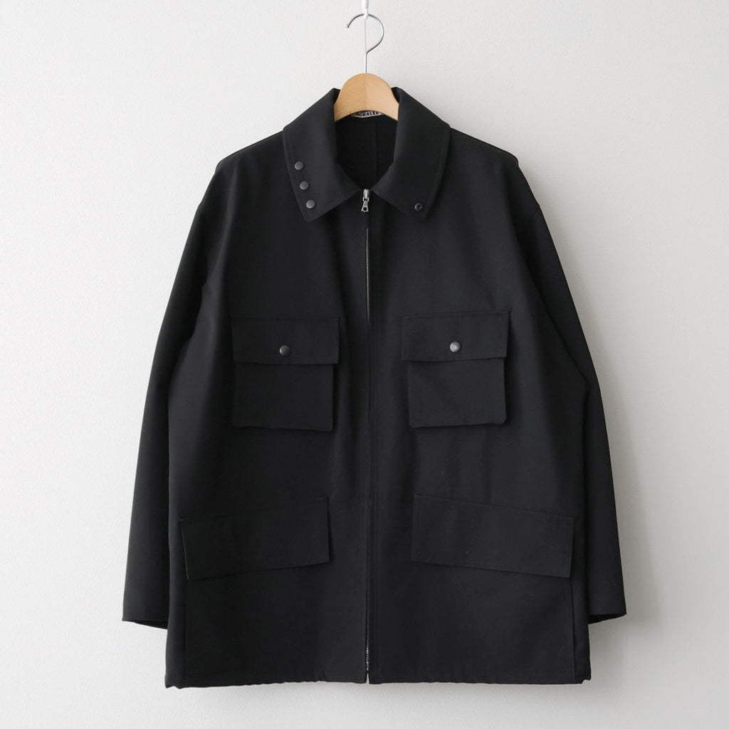 WOOL MAX CANVAS BLOUSON #BLACK [A26SB02WC]