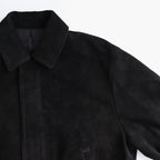 COW SUEDE ZIP SHORT JACKET #BLACK [ST.1217]