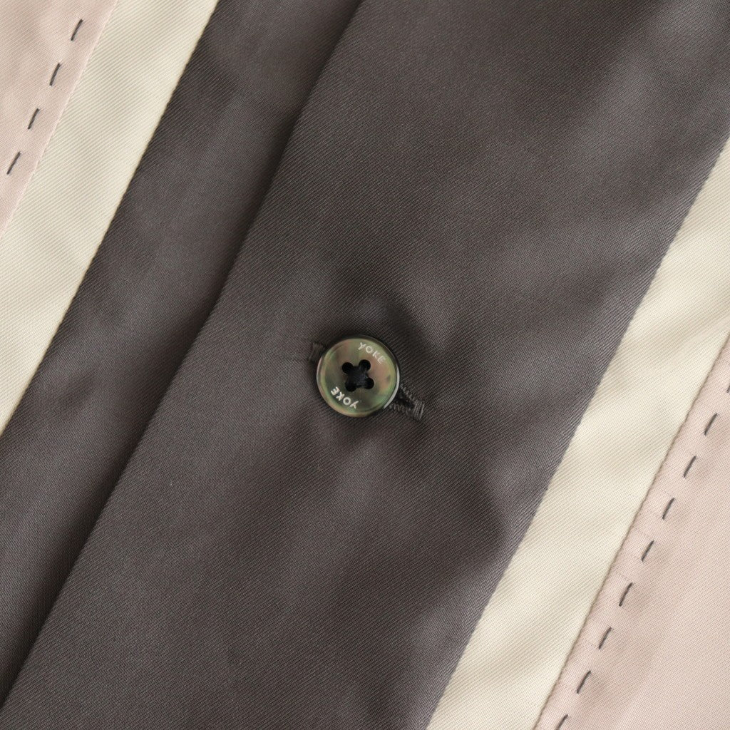 COLORBLOCK OPEN COLLAR SHIRT #GRAY [YK25SS0939SH]