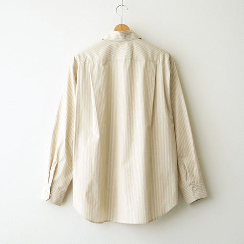 Cotton Poplin Striped Classic Shirt #Beige [OFH011SH12]