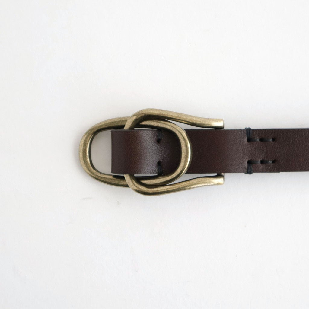 Double Buckel Leather Belt #Dark Brown [YK26FW01408A]