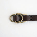 Double Buckel Leather Belt #Dark Brown [YK26FW01408A]