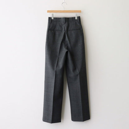 BLUEFACED WOOL CHECK SLACKS #CHARCOAL CHECK [A24AP04CB]