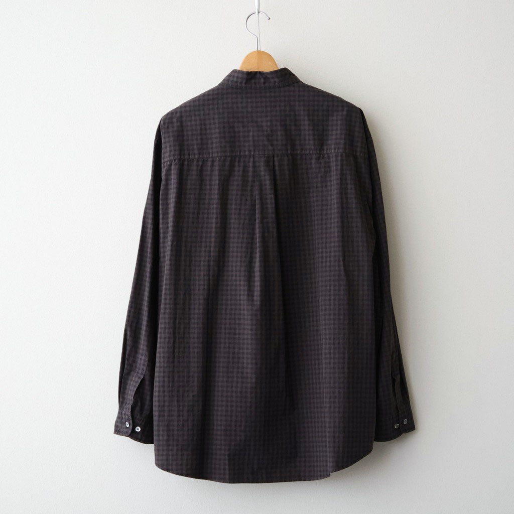 Bold Garment Gingham Check Shirt #CHARCOAL BROWN [AOFFSH003]