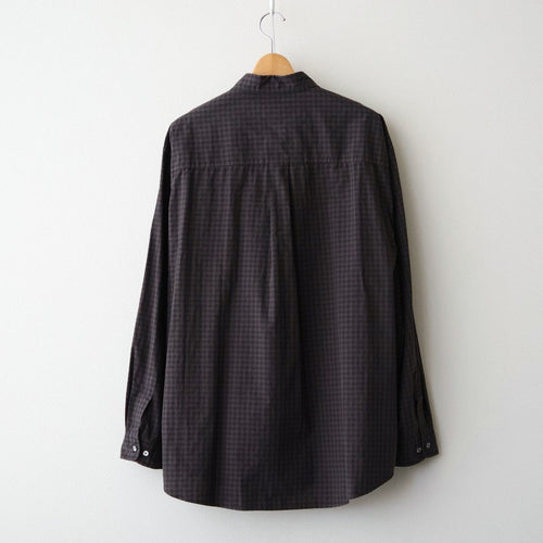 Bold Garment Gingham Check Shirt #CHARCOAL BROWN [AOFFSH003]
