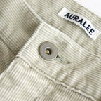 PIGMENT DYE FINX CORDUROY WIDE 5P PANTS #WHITE KHAKI [A25SP01PD]