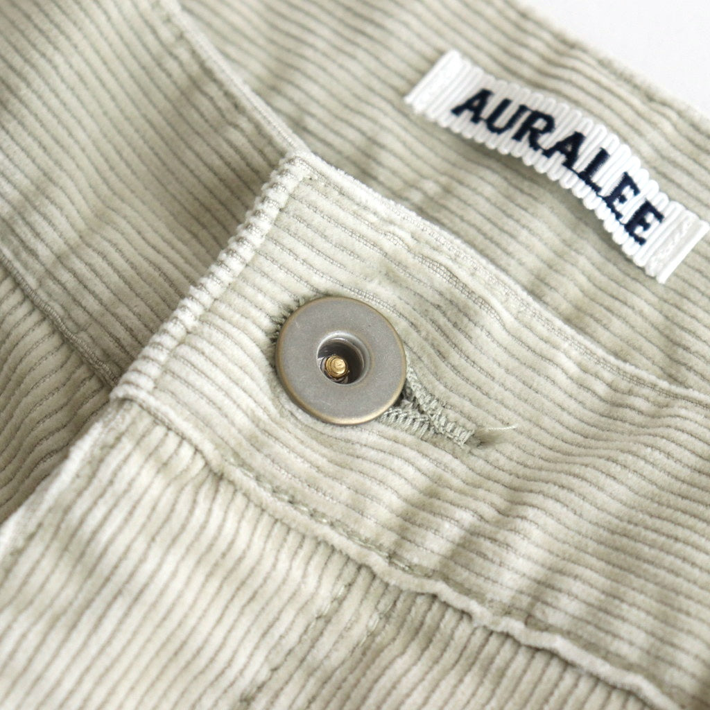 PIGMENT DYE FINX CORDUROY WIDE 5P PANTS #WHITE KHAKI [A25SP01PD]