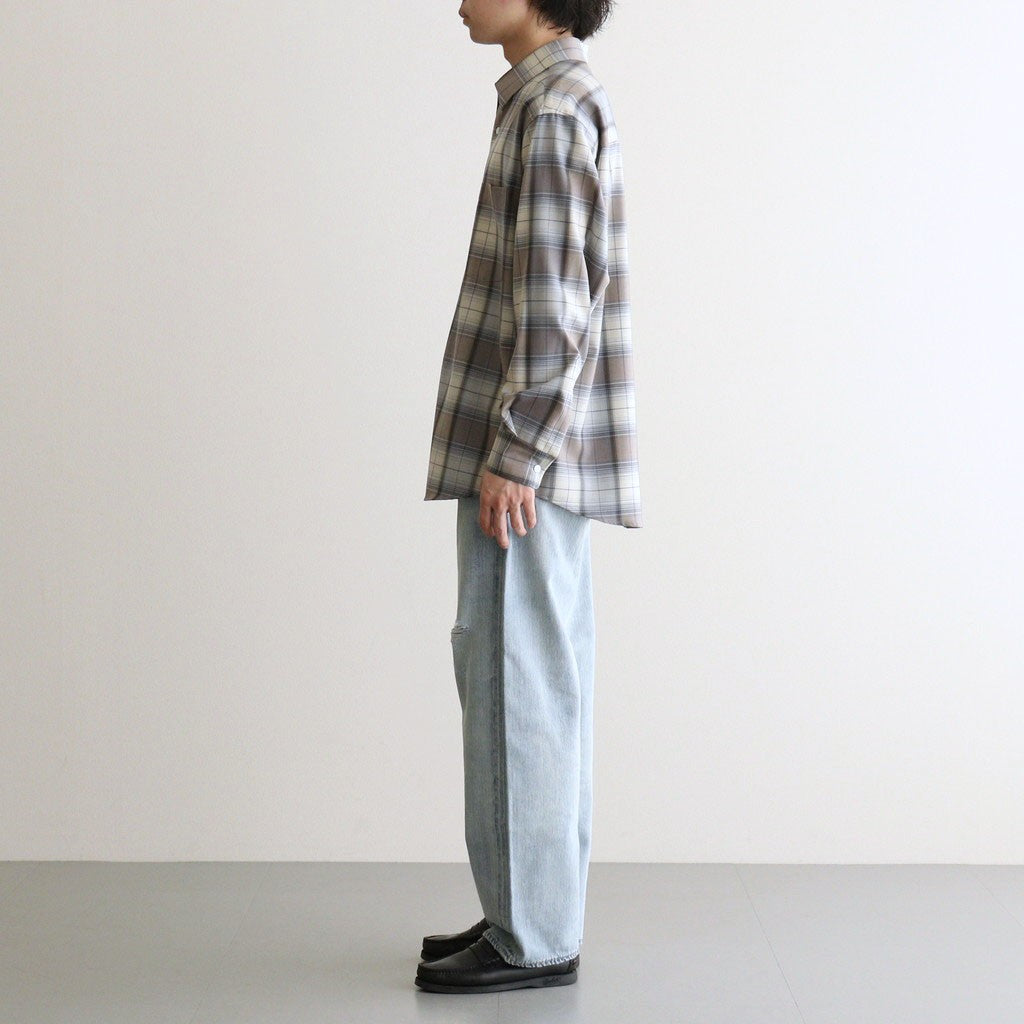 FADED SELVEDGE LIGHT DENIM WIDE PANTS #LIGHT INDIGO [A26SP03DE]