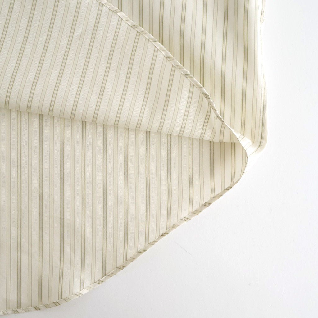 COTTON SILK STRIPE SHIRT #IVORY STRIPE [A26SS01CS]