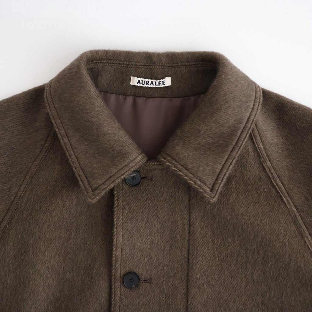 HAIRY WOOL MOHAIR CHAMBRAY BLOUSON #BROWN [A26AB01WB]