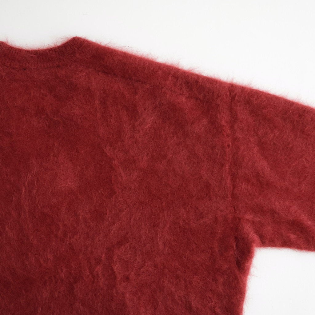 ROYAL CASHMERE FUR V NECK SWEATER #RED [KRAGLW0910]
