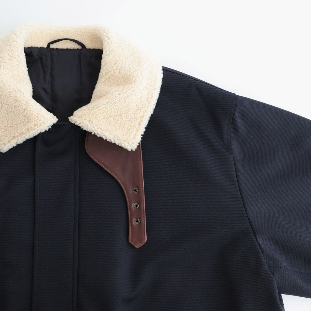 MOUTON COLLAR PADDED JACKET #DARK NAVY [ST.1377]