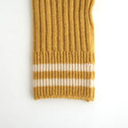 STRIPE SEAMLESS HAND WARMER ”MERINO LAMBS WOOL” #YELLOW [R5092-AW25]