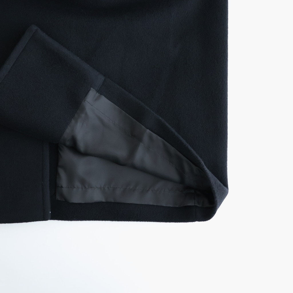 SUPER FINE WOOL MOSSER SOUTIEN COLLAR COAT #BLACK [A26AC01WM]