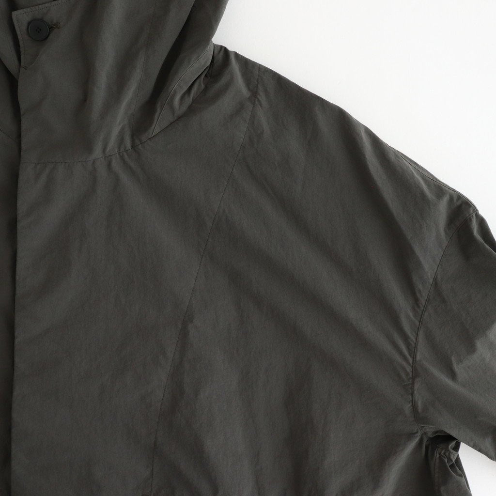 FMSTJK - ナイロンタッサー ガーメントダイ ショートモッズコート #92 Elephant Grey [SN_FR1002JK]