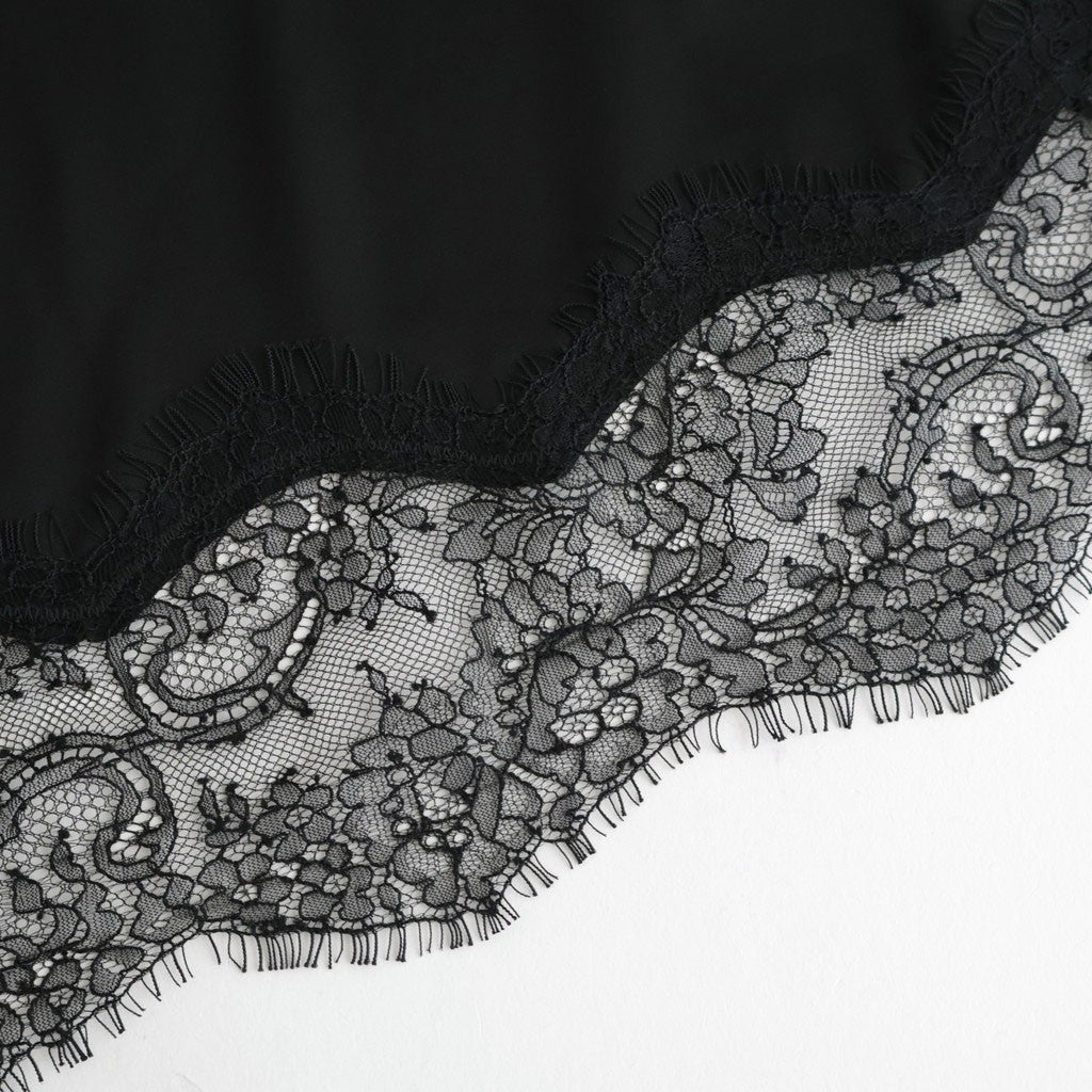 Satin Lace Dress #BLK [12610317]