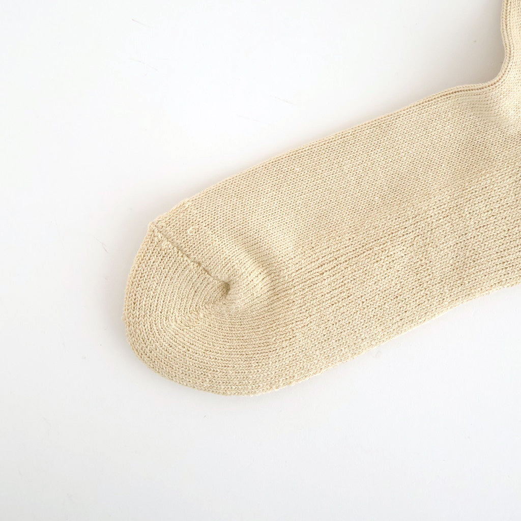 LOOSE PILE CREW SOCKS #RAW BEIGE [R1334-AW25]
