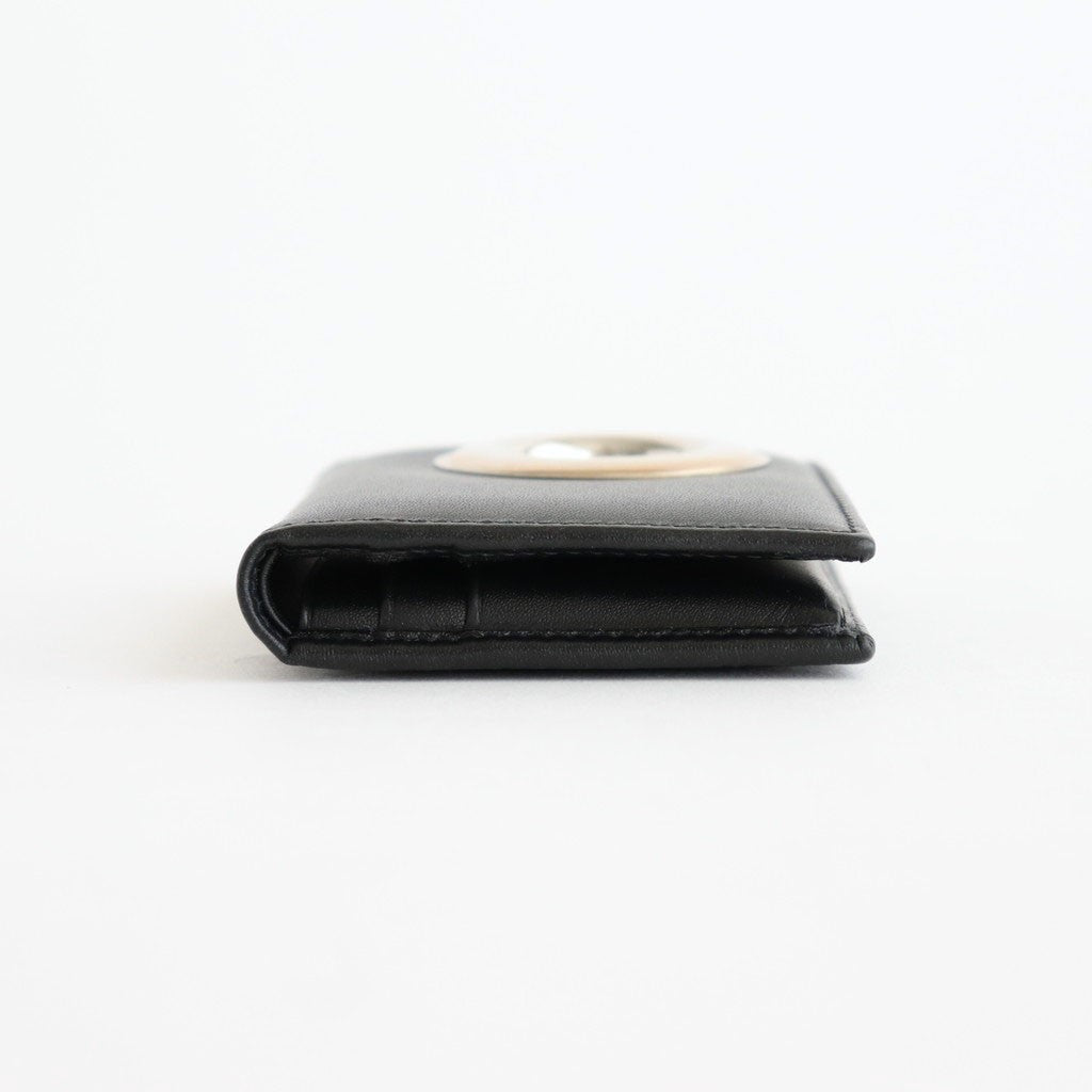 二つ折り財布 - SILVER EYELET #Black [8Z-Z091-051]