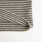 SHETLAND WOOL CASHMERE RIB KNIT P/O #LIME PURPLE STRIPE [A26AP01SB]