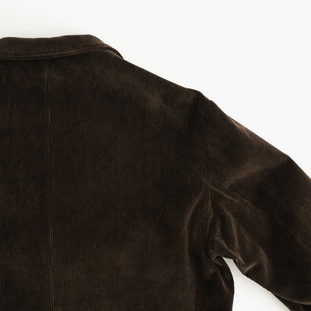 Cotton & Rayon Corduroy Tailored Jacket #Dark Brown [OFH011JK11]