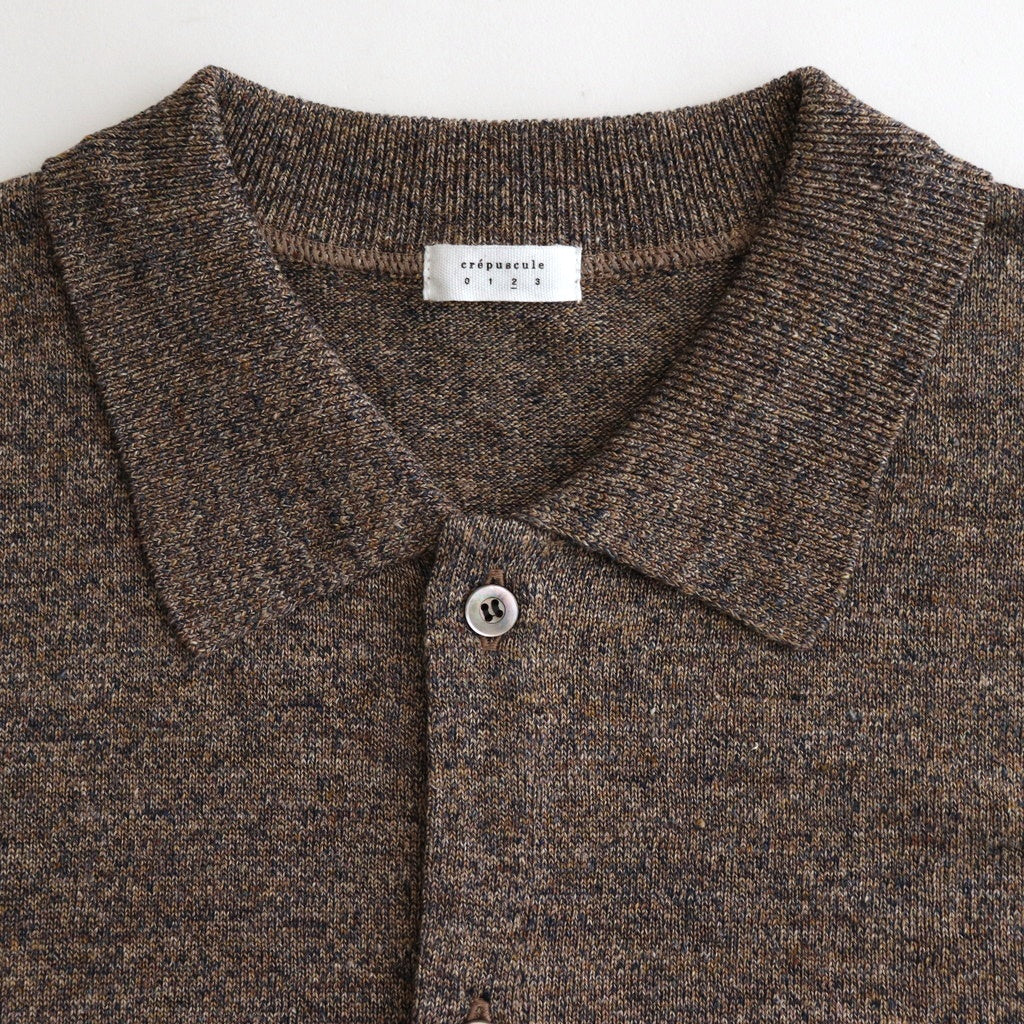 Linen S/S Shirt #Brown [2501-014]