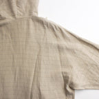 リネンボーダーBigパーカー #BEIGE [D124-C311]
