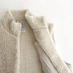 WOOL FLEECE VEST #natural l.beige [14452]