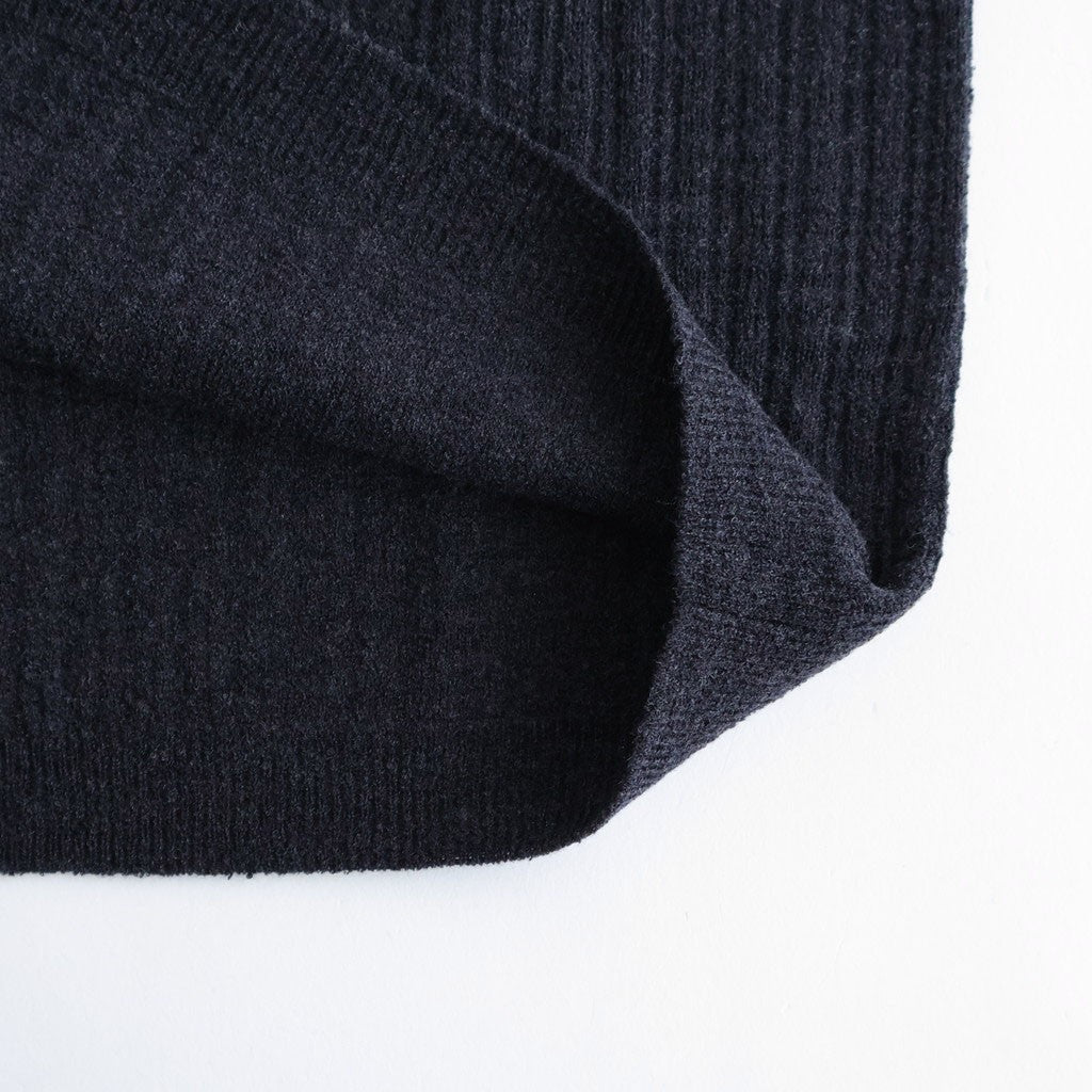 Crepe Knit Shirt #BLACK [2601-006]