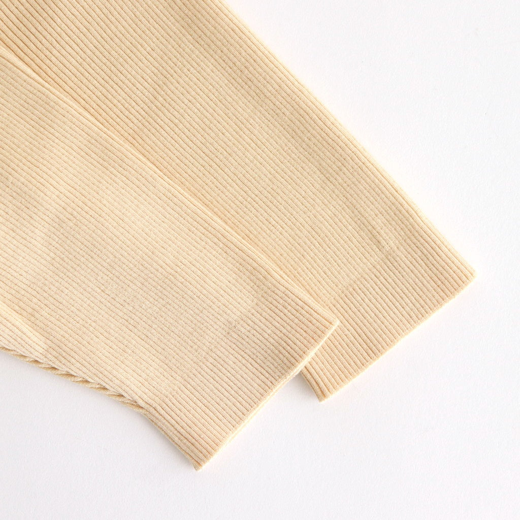 COTTON HIGH GAUGE RIB KNIT POLO #YELLOW [A00P01HR]