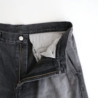 Selvage Denim Two Tuck Pants #BLACK_LIGHT FADE [GU261-40061LB]